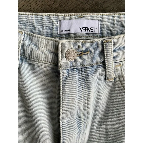 VERVET Ripped Flare Crop Jeans - Picture 9 of 11